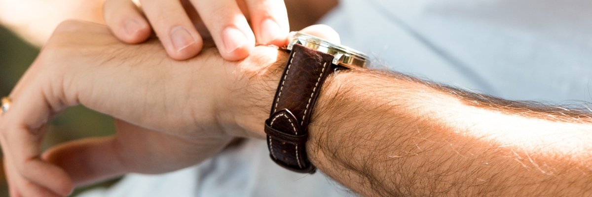 Hirsch BOSTON Buffalo Grain Watch Band - Strapped For Time