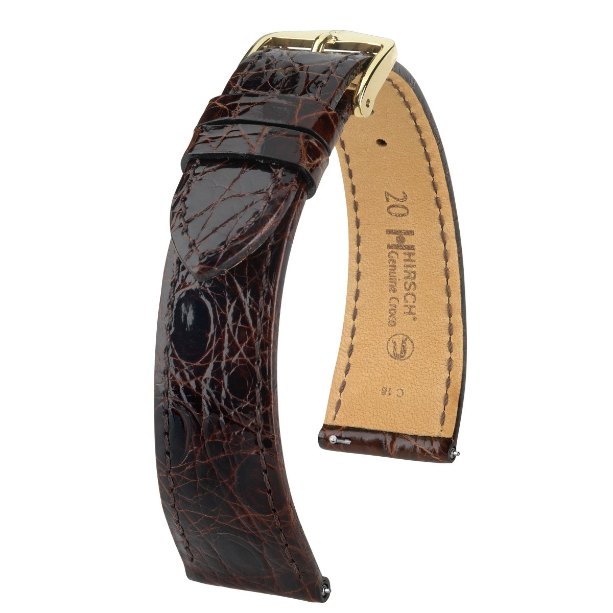 Genuine Croco | Flat Crocodile watch band - Strapped For Time