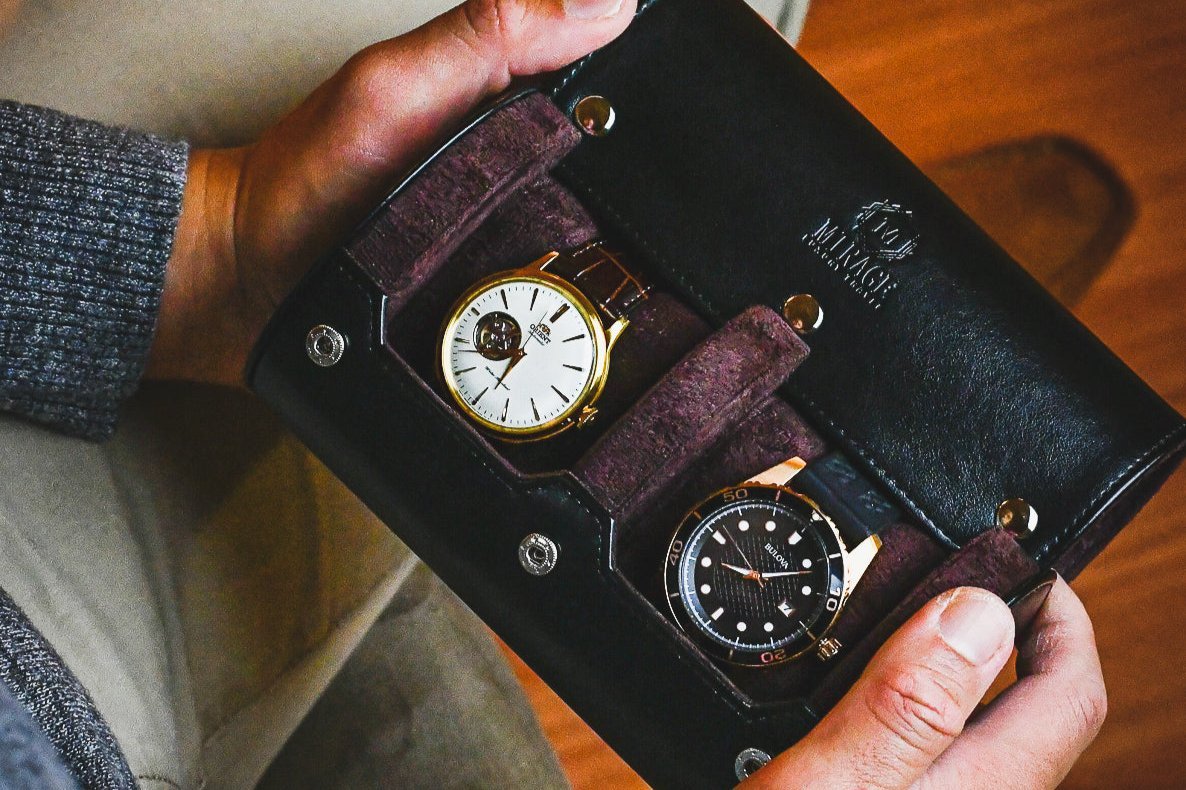 2 Watch Case - Jade Black watch band - Strapped For Time