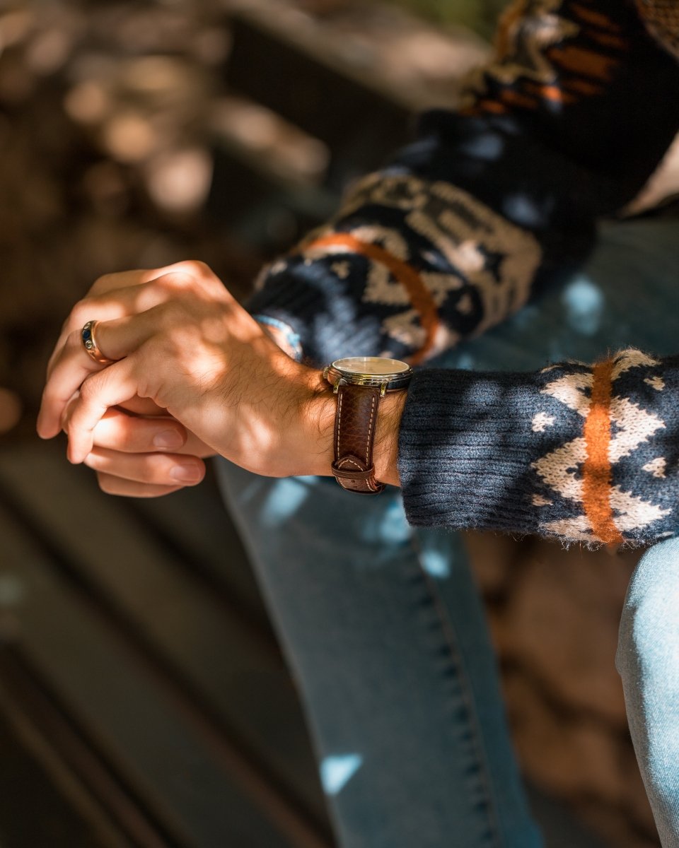 Boston | Buffalo Grain watch band - Strapped For Time