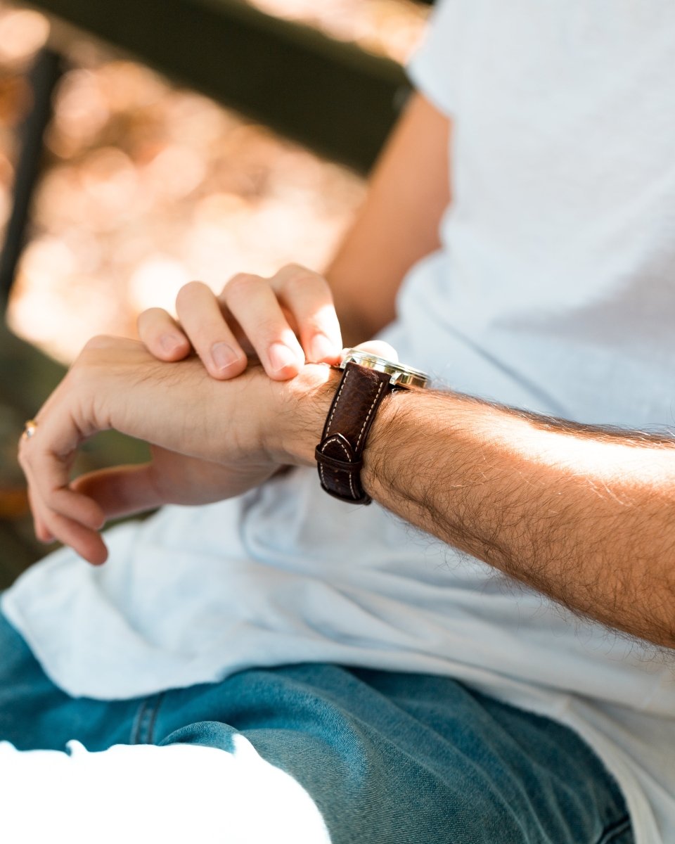 Boston | Buffalo Grain watch band - Strapped For Time