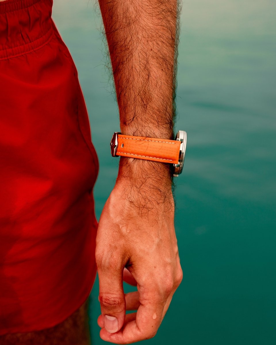 Carbon | Sport Leather watch band - Strapped For Time