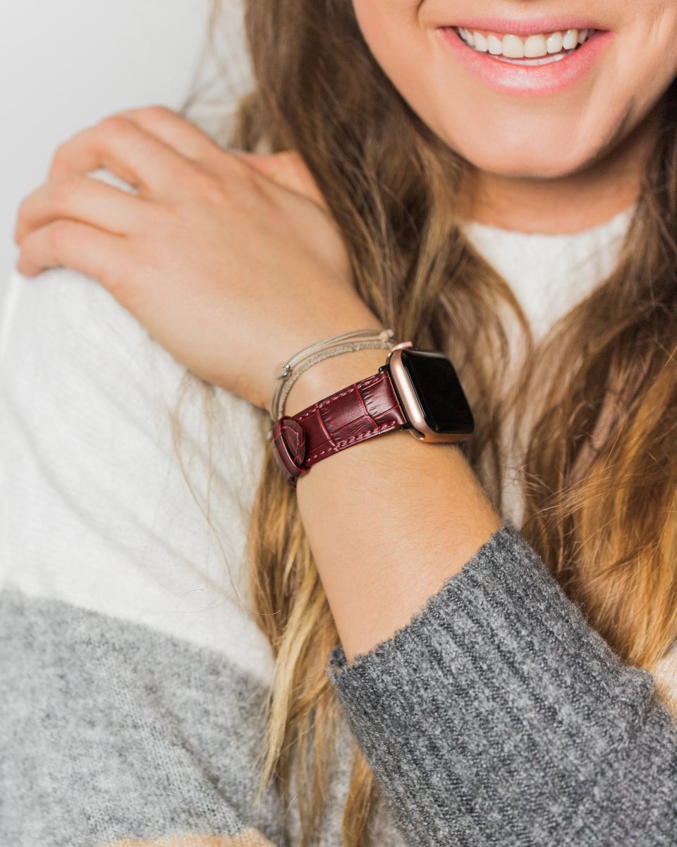 Duke | Embossed Alligator watch band - Strapped For Time