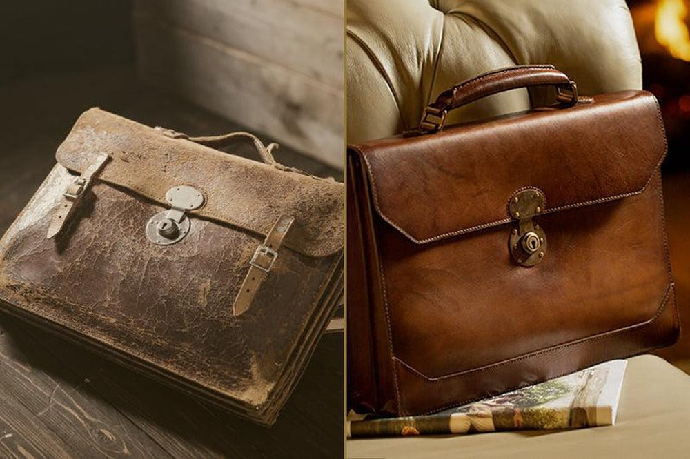 Benjamin Leather Briefcase watch band - Strapped For Time