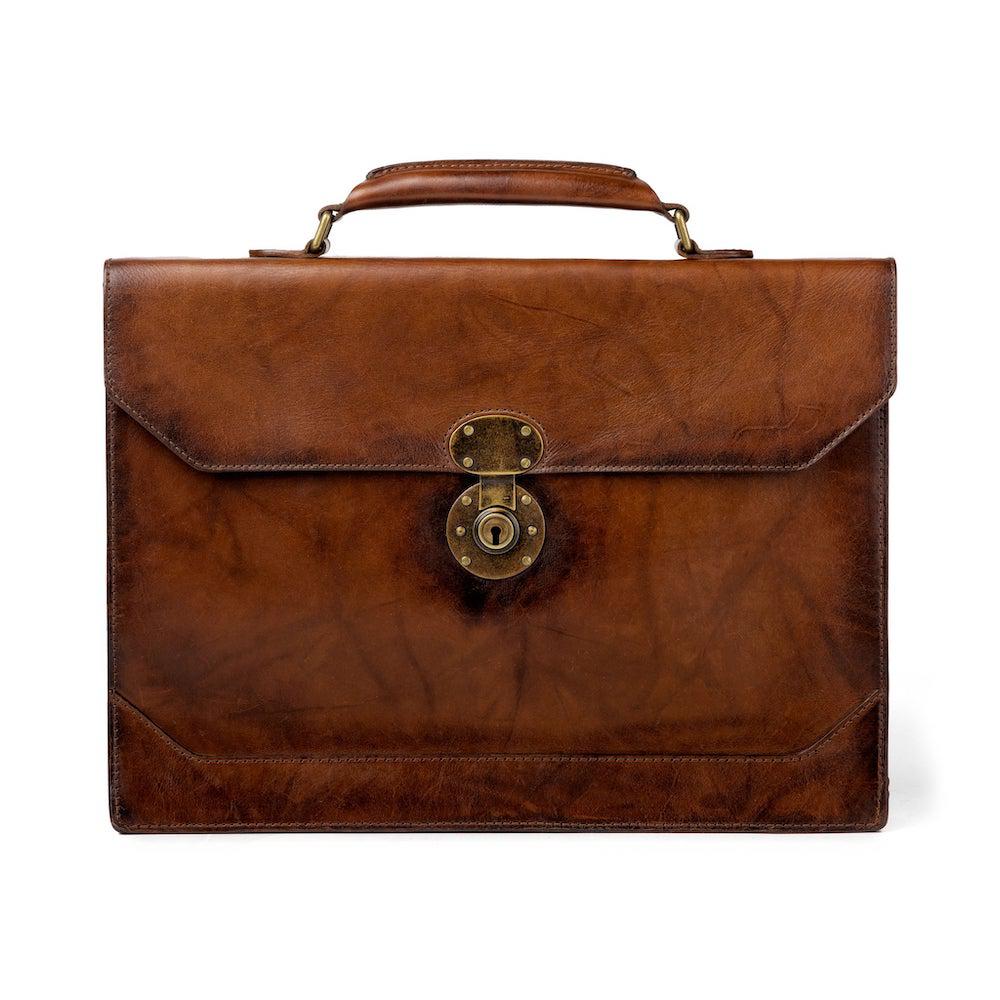 Benjamin Leather Briefcase watch band - Strapped For Time