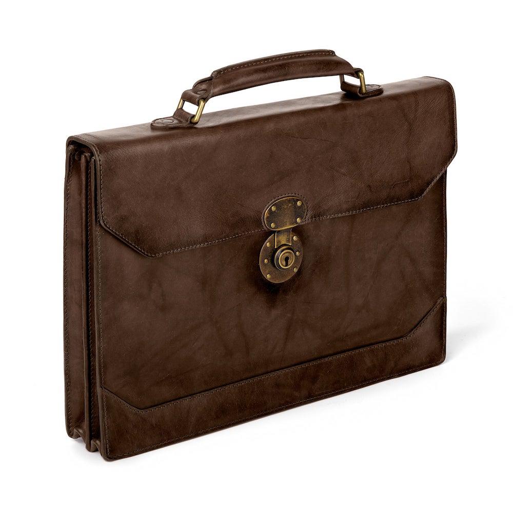 Benjamin Leather Briefcase watch band - Strapped For Time