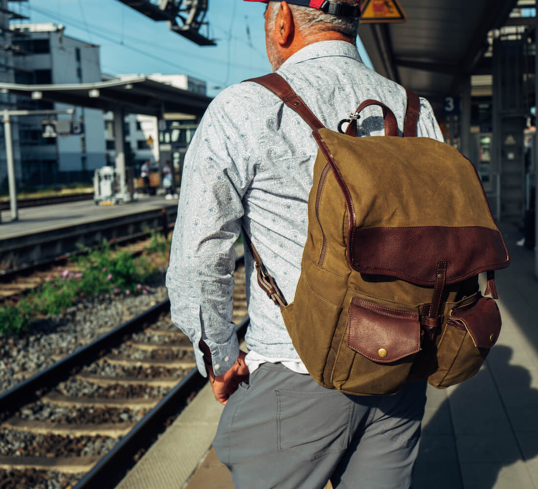 Campaign Waxed Canvas Backpack watch band - Strapped For Time