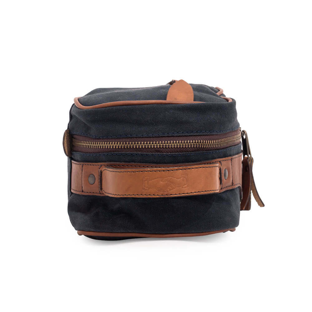 Campaign Waxed Canvas Toiletry Square Shave Kit watch band - Strapped For Time