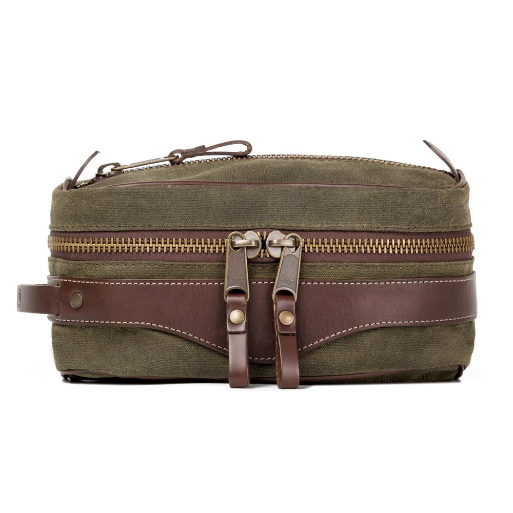 Campaign Waxed Canvas Toiletry Square Shave Kit watch band - Strapped For Time