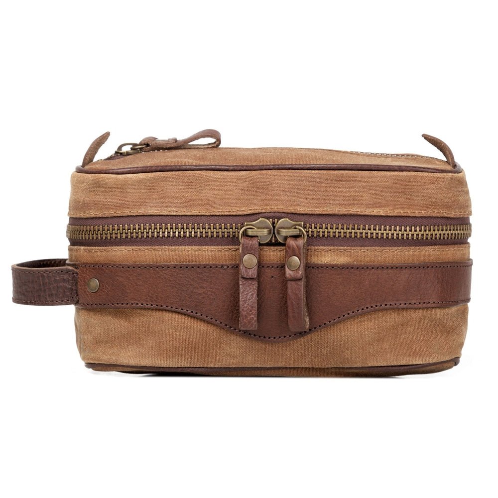 Campaign Waxed Canvas Toiletry Square Shave Kit watch band - Strapped For Time