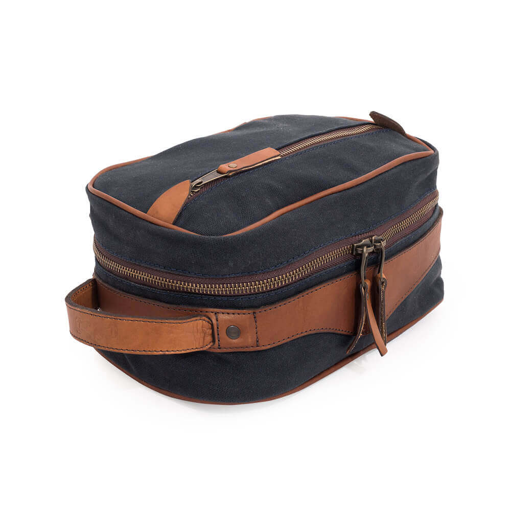 Campaign Waxed Canvas Toiletry Square Shave Kit watch band - Strapped For Time