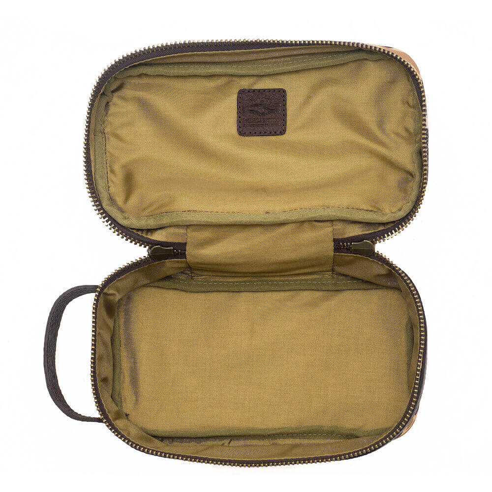 Campaign Waxed Canvas Toiletry Square Shave Kit watch band - Strapped For Time