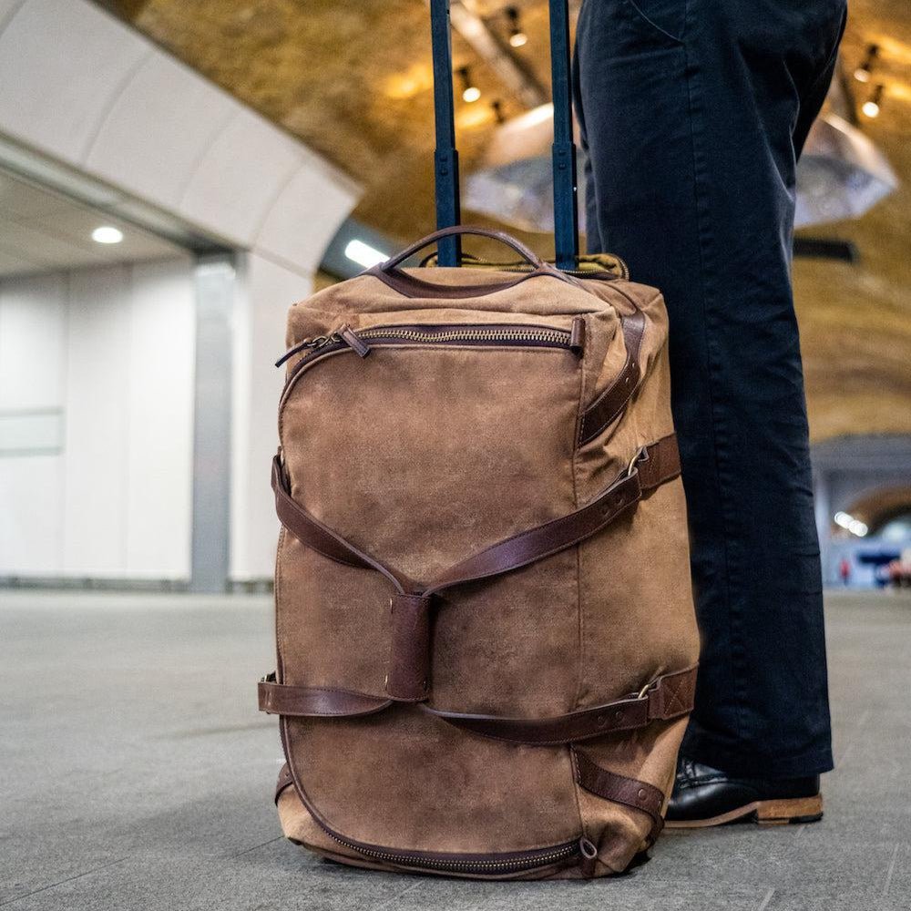 Campaign Waxed Canvas Wheeled Carry - On Duffle Bag watch band - Strapped For Time