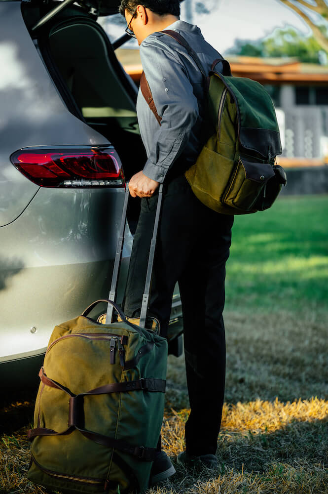 Campaign Waxed Canvas Wheeled Carry - On Duffle Bag watch band - Strapped For Time