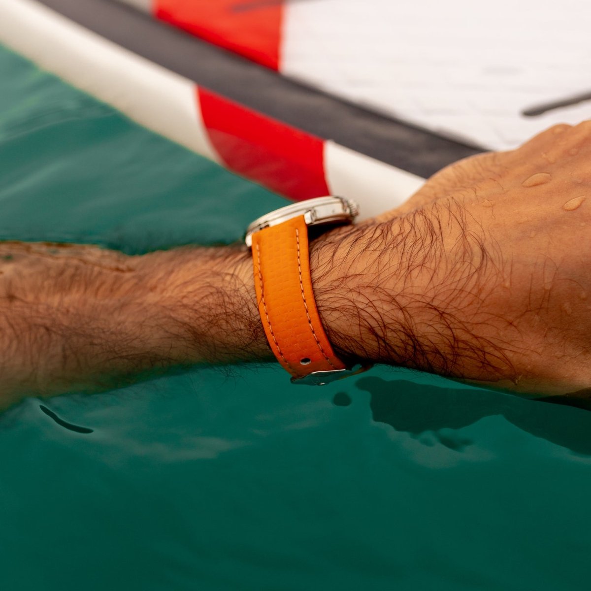 Carbon | Sport Leather watch band - Strapped For Time