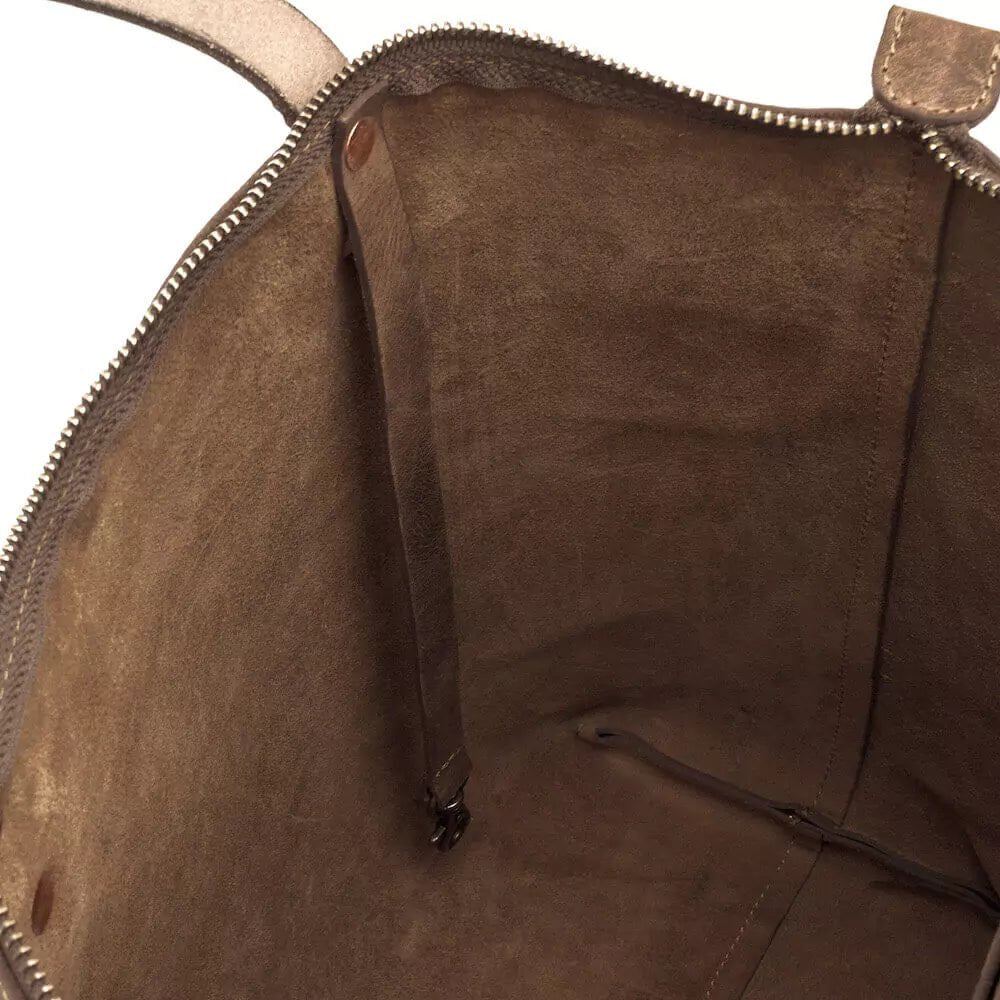 Eden LARGE Leather Tote Bag - Zippered watch band - Strapped For Time
