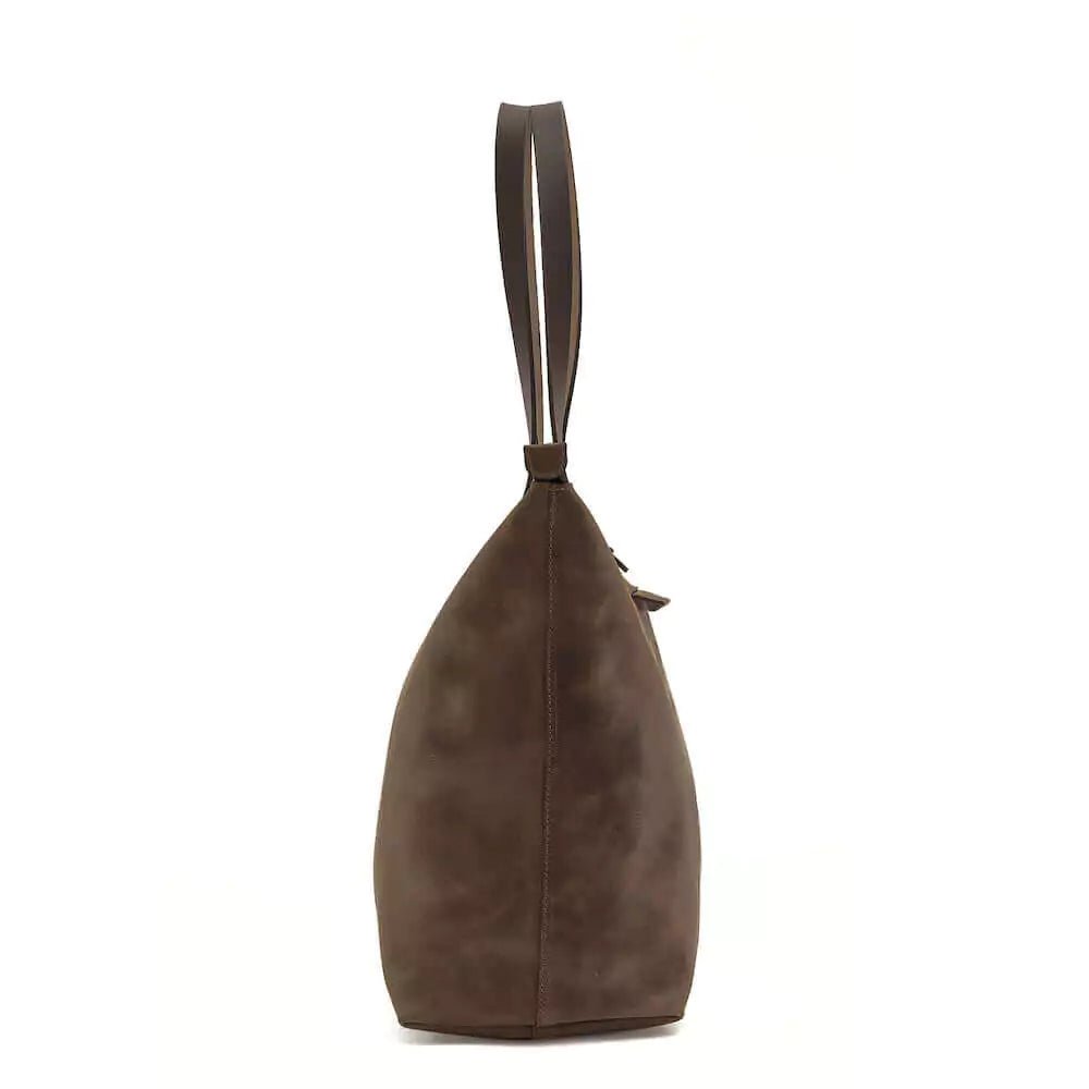 Eden LARGE Leather Tote Bag - Zippered watch band - Strapped For Time