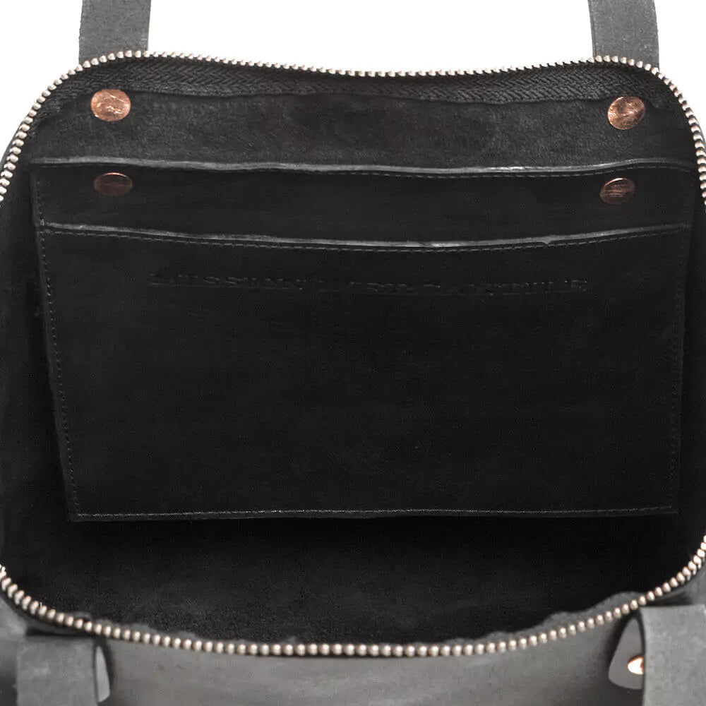 Eden LARGE Leather Tote Bag - Zippered watch band - Strapped For Time