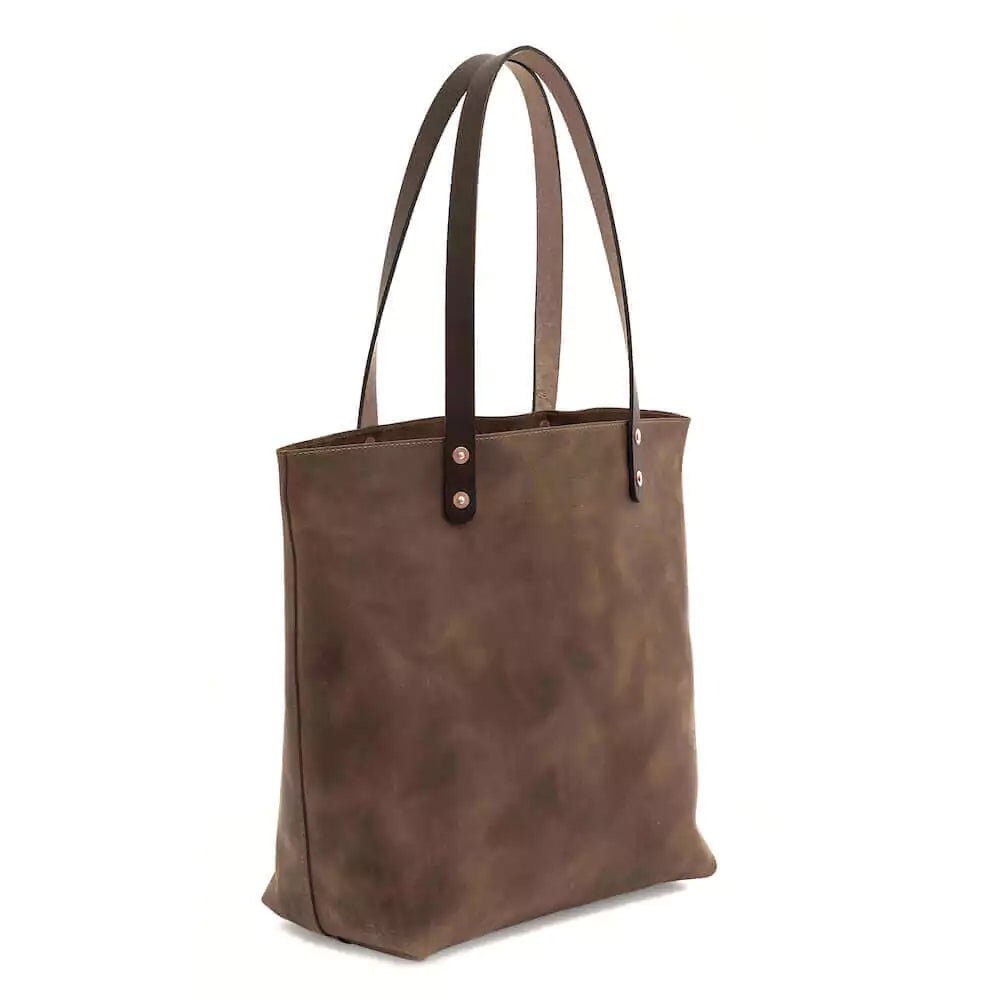 Eden MEDIUM Leather Tote Bag - Classic watch band - Strapped For Time