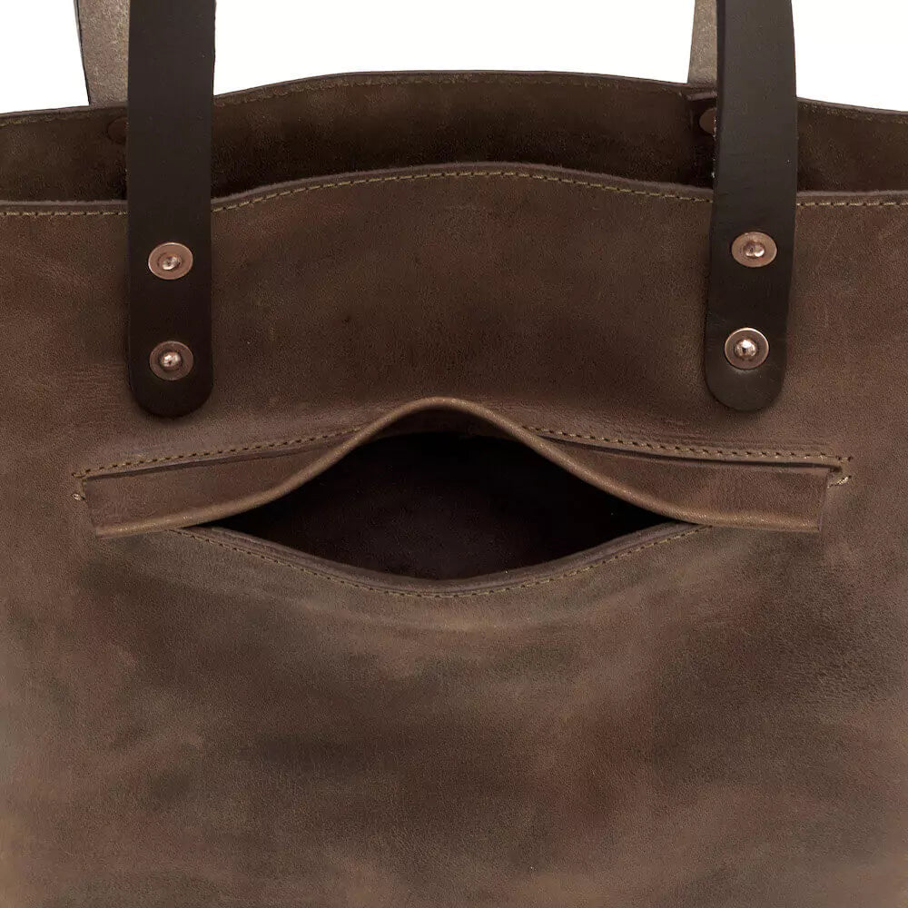 Eden MEDIUM Leather Tote Bag - Classic watch band - Strapped For Time