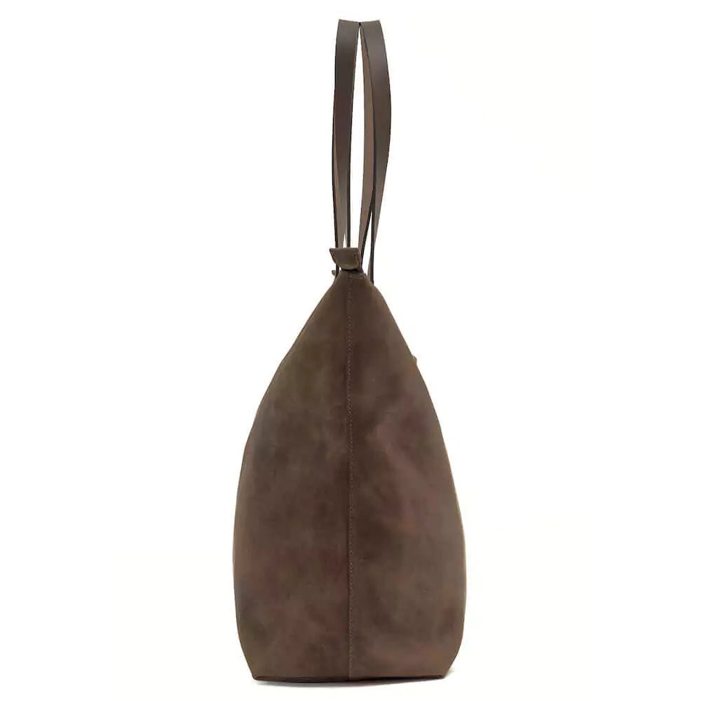 Eden OVERSIZED Leather Tote Bag - Zippered watch band - Strapped For Time