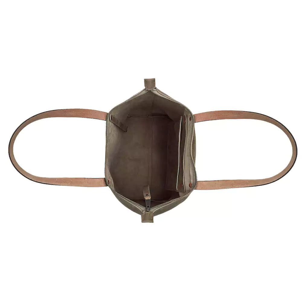 Eden OVERSIZED Leather Tote Bag - Zippered watch band - Strapped For Time