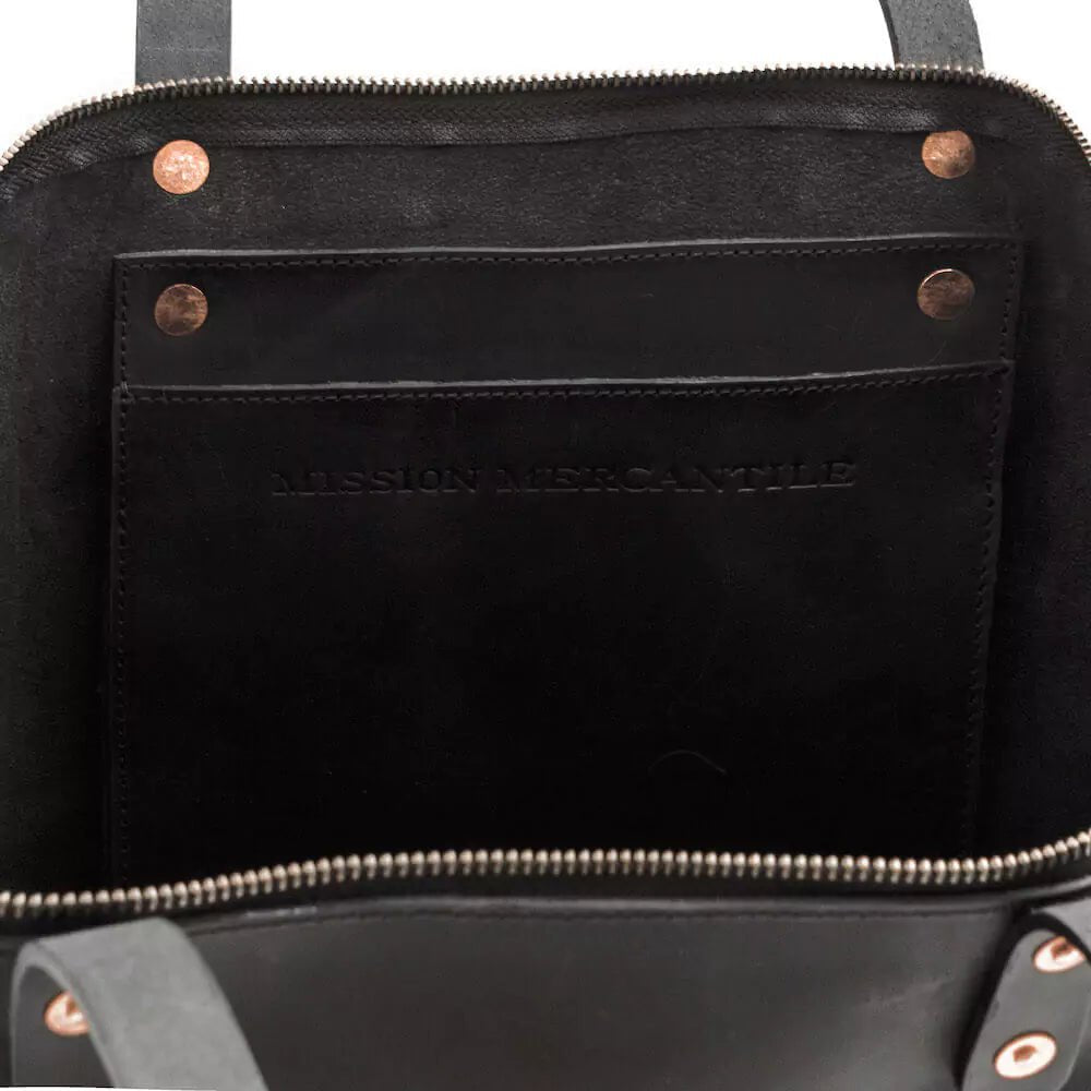 Eden OVERSIZED Leather Tote Bag - Zippered watch band - Strapped For Time