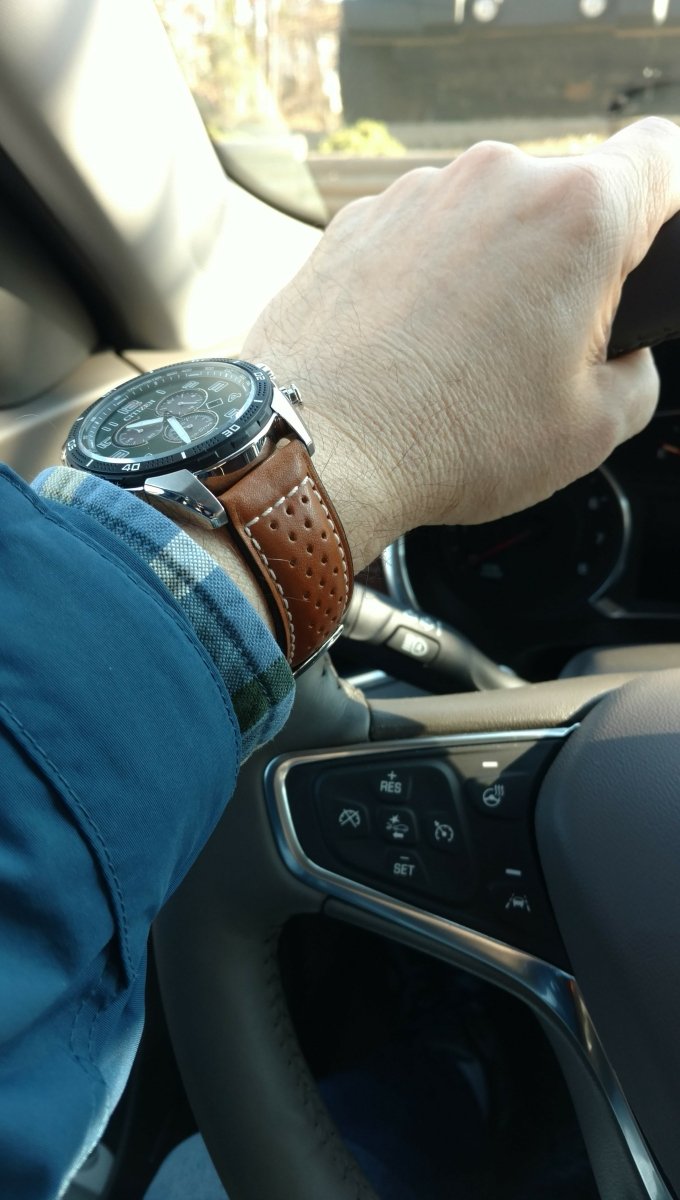 Rally | Perforated Leather watch band - Strapped For Time
