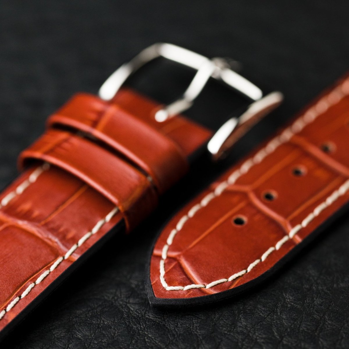 George | Performance Embossed Alligator watch band - Strapped For Time