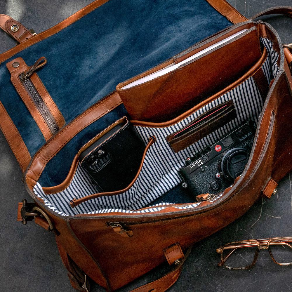 Heritage Leather Briefcase watch band - Strapped For Time