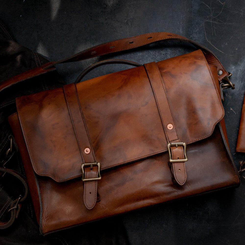 Heritage Leather Briefcase watch band - Strapped For Time