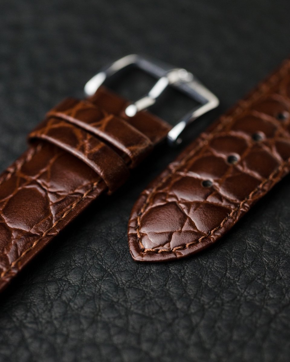 Crocograin | Embossed Crocodile watch band - Strapped For Time