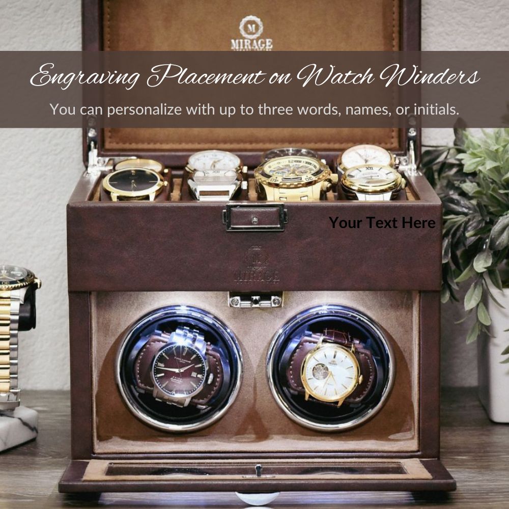 Luxury Watch Winder Box - Coffee Brown watch band - Strapped For Time