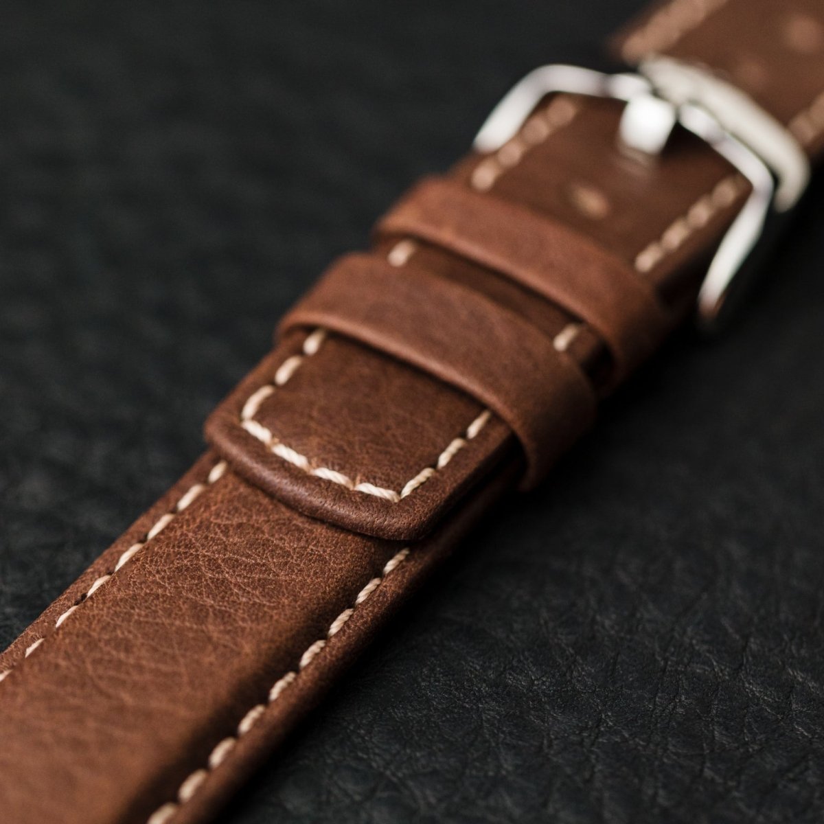 Mariner | Saddle Leather watch band - Strapped For Time