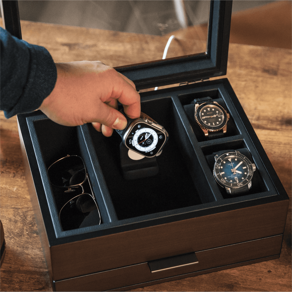 Mill Modular Watch Box - 8 Slot watch band - Strapped For Time