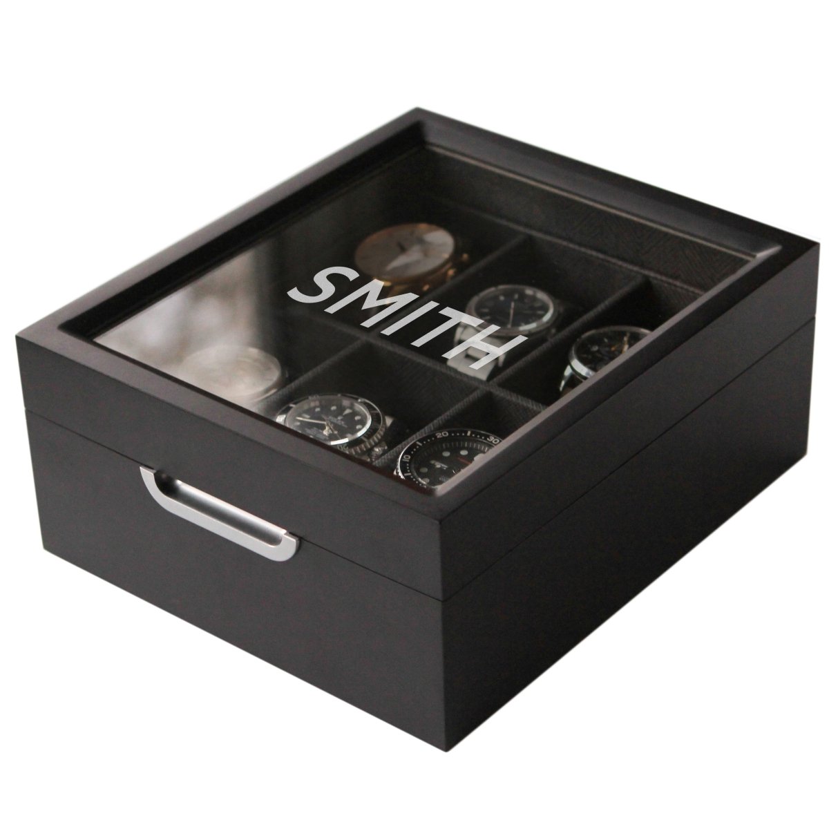 Modern 2x3 Watch Box - 6 Slot watch band - Strapped For Time