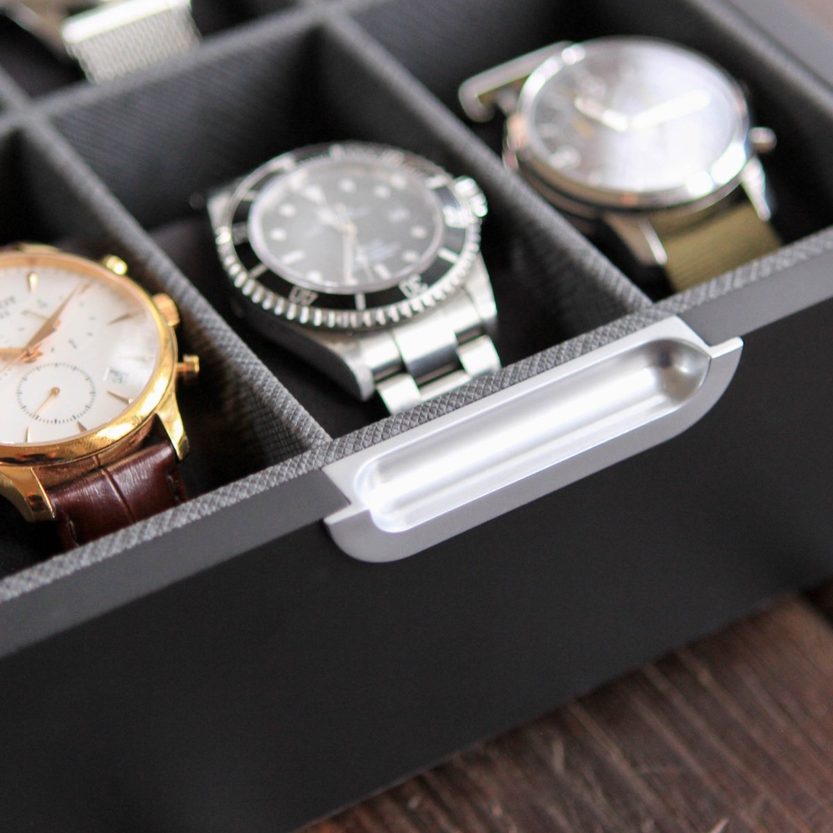 Modern 2x3 Watch Box - 6 Slot watch band - Strapped For Time