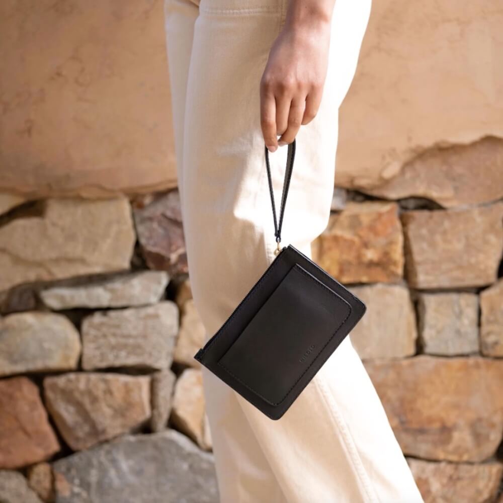 Nisolo Leather Go-To Wristlet Clutch watch band - Strapped For Time