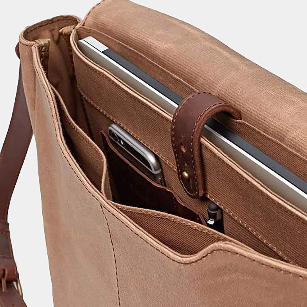 Nisolo Loreto Leather Messenger Bag watch band - Strapped For Time