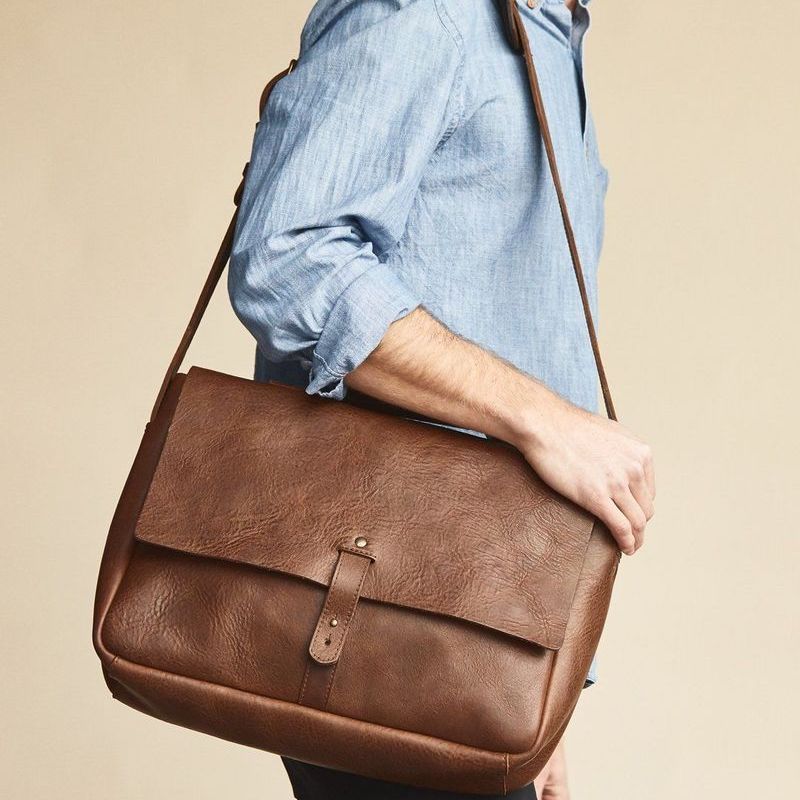 Nisolo Loreto Leather Messenger Bag watch band - Strapped For Time