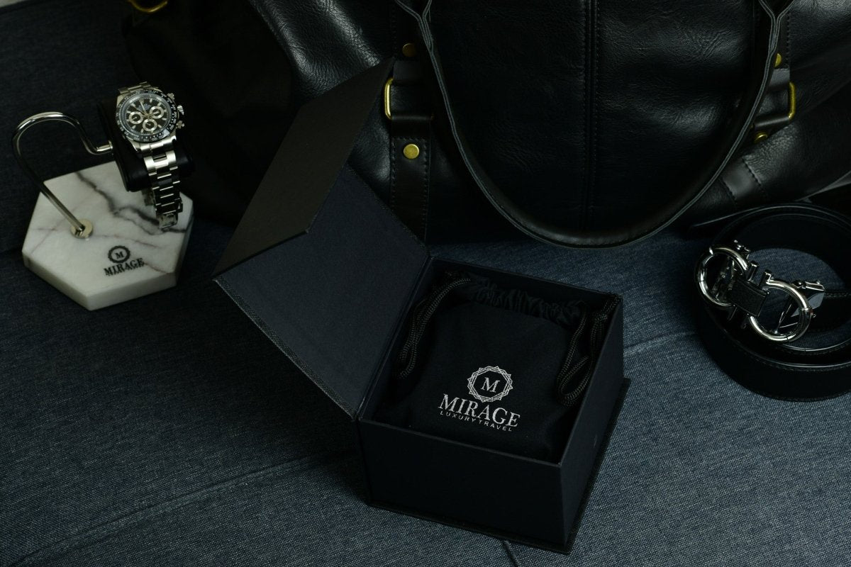 Sable Black Full Grain Cow Leather Watch Roll Case - 1 Watch watch band - Strapped For Time