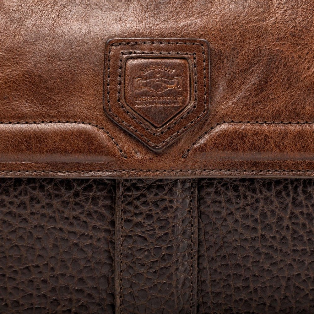 Theodore Leather Messenger Bag watch band - Strapped For Time