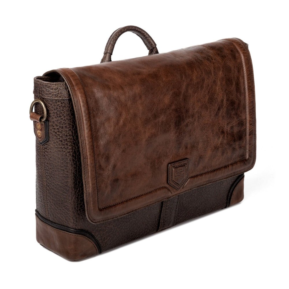 Theodore Leather Messenger Bag watch band - Strapped For Time