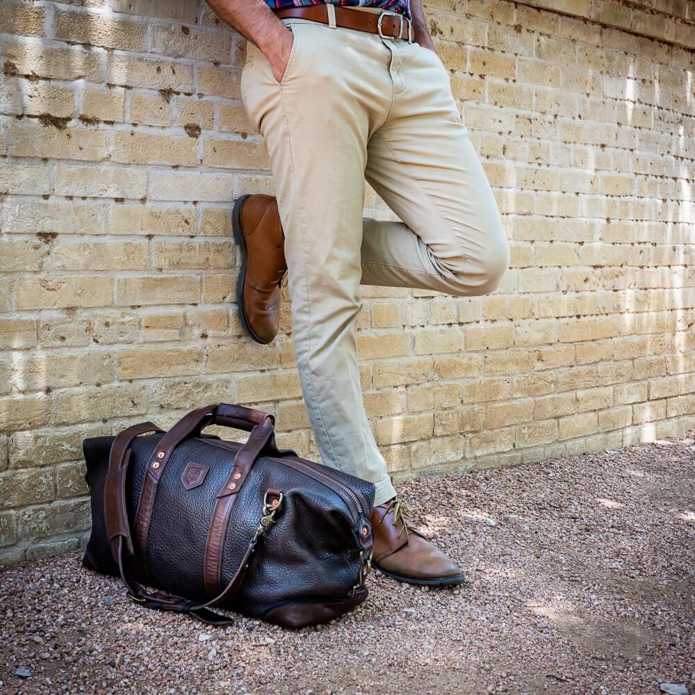 Theodore Leather Weekender Duffle Bag watch band - Strapped For Time