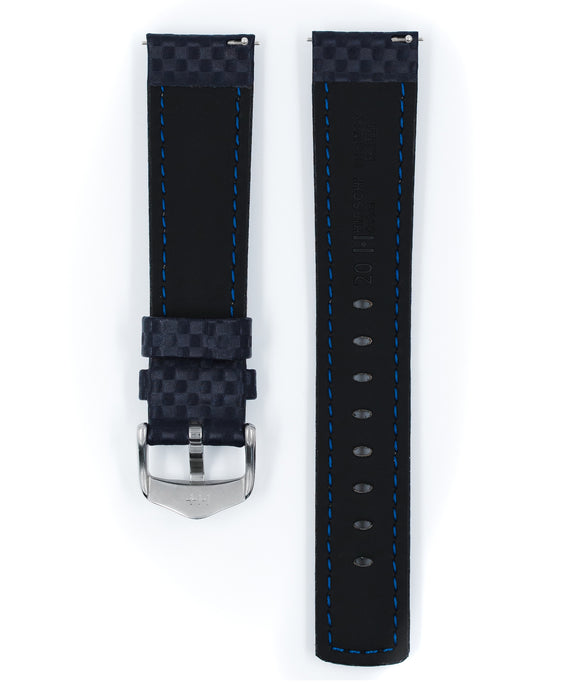 Hirsch Carbon Watch Band | Blue