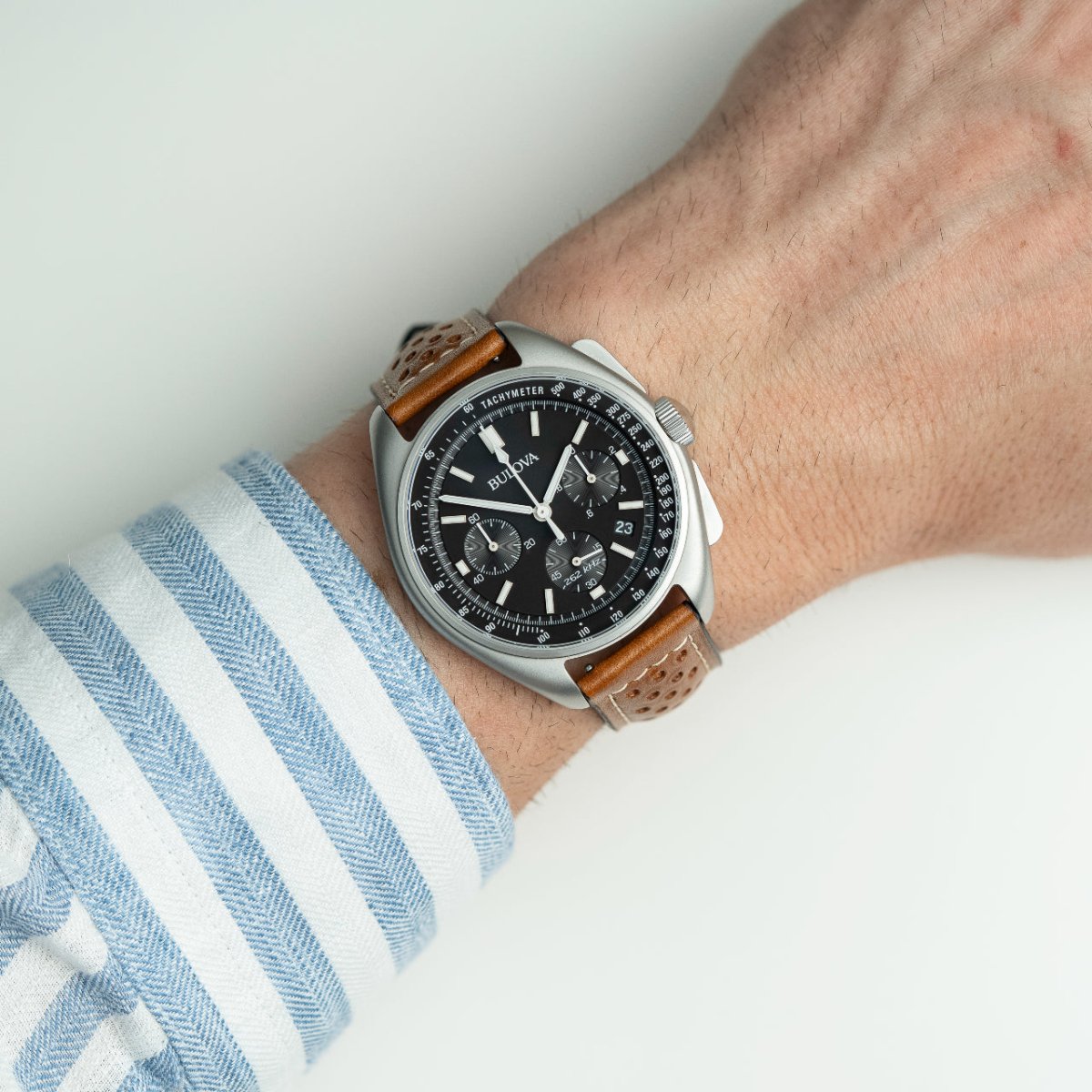 Rally | Perforated Leather watch band - Strapped For Time