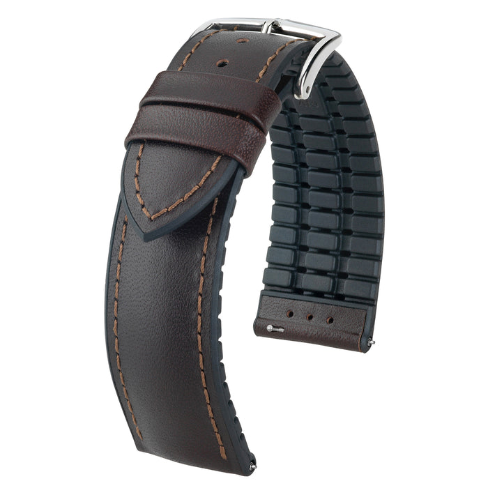 Hirsch James Waterproof Leather Watch Band | Brown