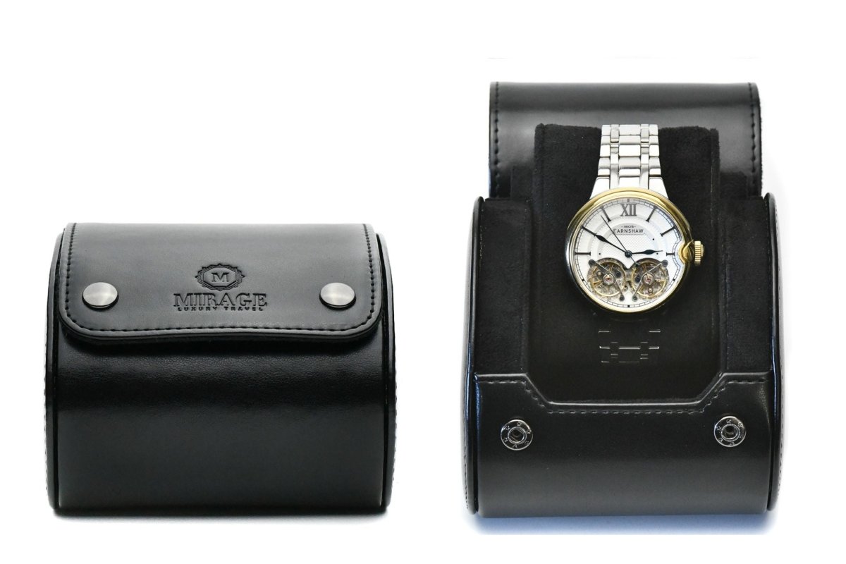 1 Watch Case - Super Black watch band - Strapped For Time