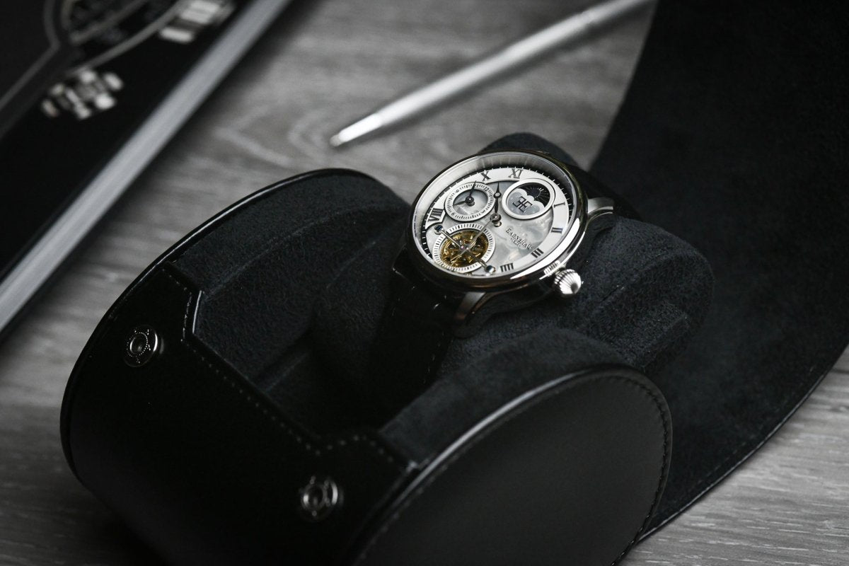 1 Watch Case - Super Black watch band - Strapped For Time