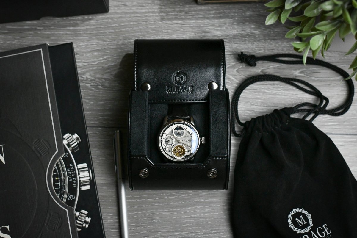 1 Watch Case - Super Black watch band - Strapped For Time